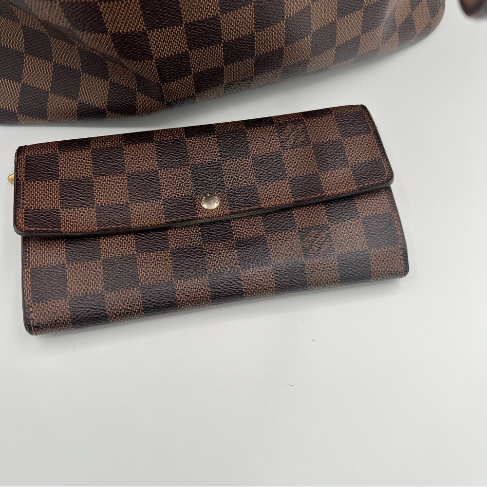Louis Vuitton Brown Checkered Bag and Wallet Set - Picture 13 of 15